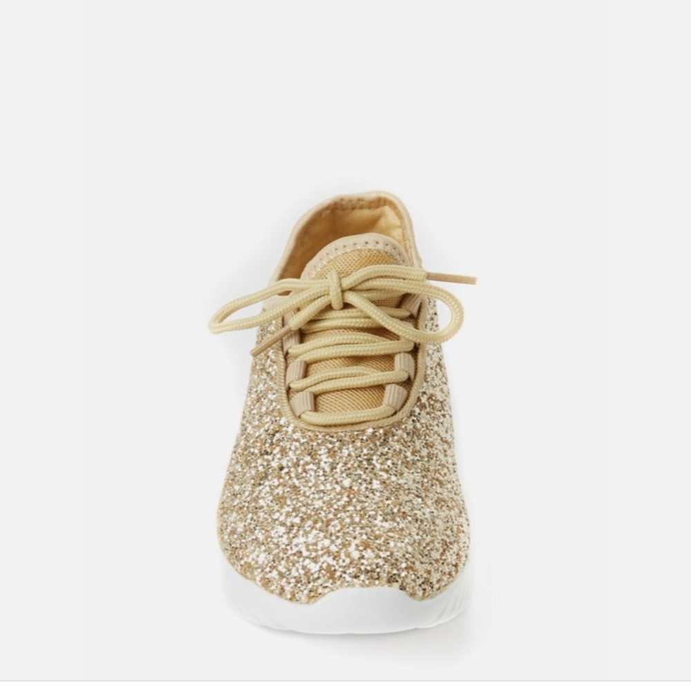 Gold Glitter Women's Sneakers - Picture 4 of 4